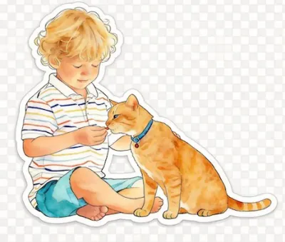 Watercolor sticker style preview