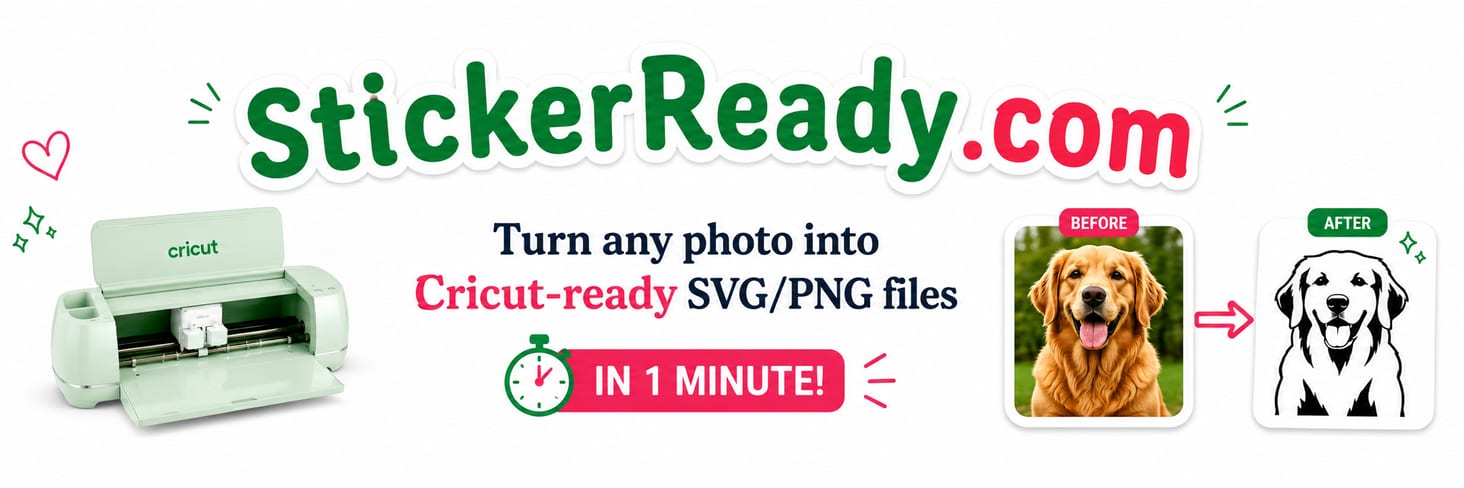 StickerReady.com turns photos into Cricut-ready SVG and PNG files in one minute
